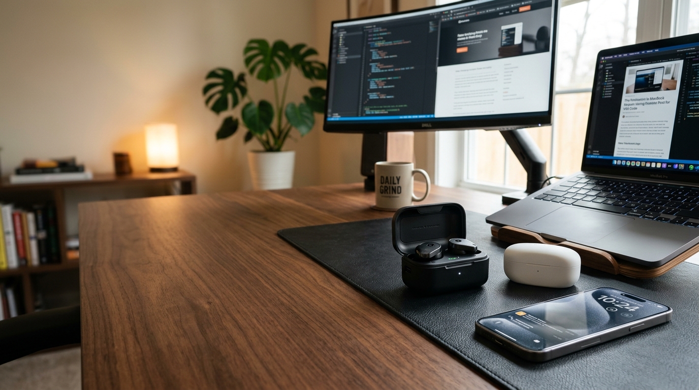 Best wireless earbuds under $100 displayed on a modern desk setup