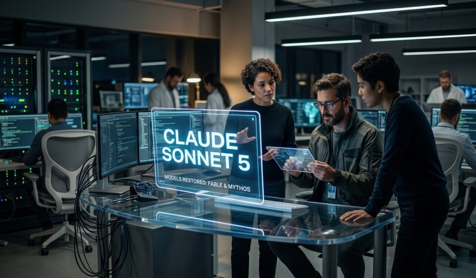 Anthropic deploys Claude Sonnet 5, Fable and Mythos restored announcement visual